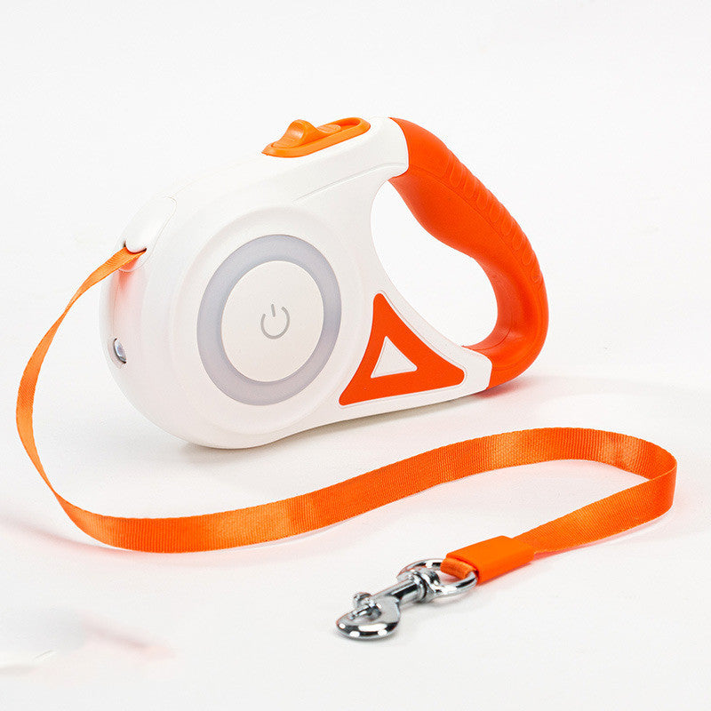 Leash And Dog Collar Spotlight Automatic Pet Dog Cat Traction Rope