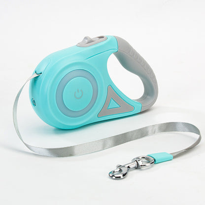 Leash And Dog Collar Spotlight Automatic Pet Dog Cat Traction Rope