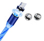 Flowing Ligh Magnetic Streamer Data Line Cable for Iphone Android Typec