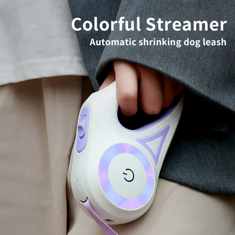 Leash And Dog Collar Spotlight Automatic Pet Dog Cat Traction Rope