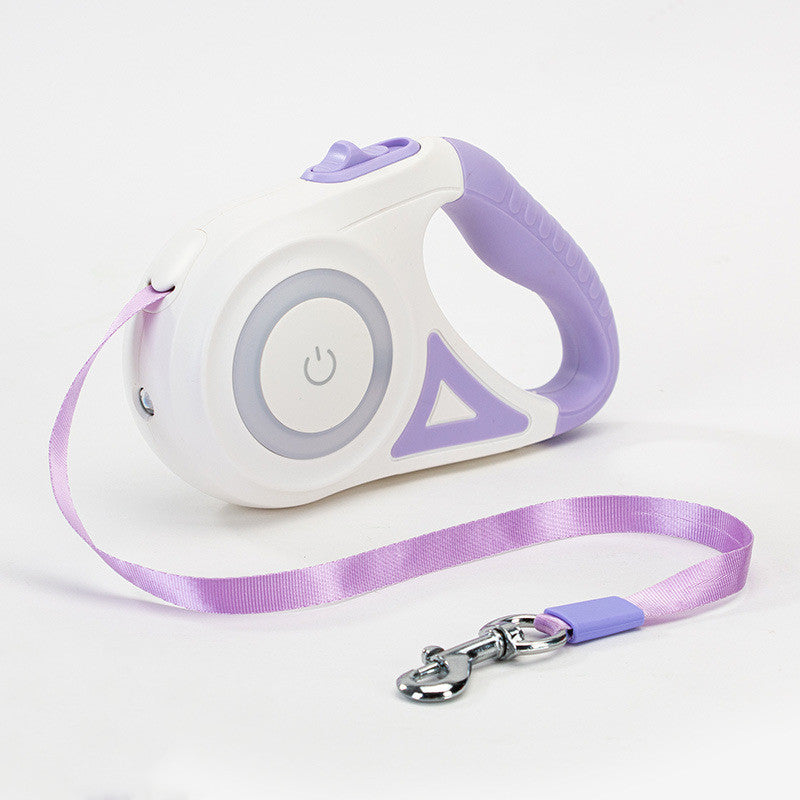 Leash And Dog Collar Spotlight Automatic Pet Dog Cat Traction Rope