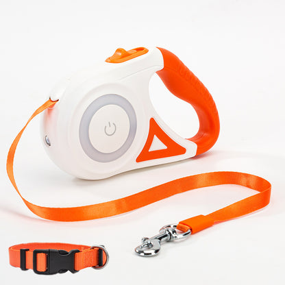 Leash And Dog Collar Spotlight Automatic Pet Dog Cat Traction Rope